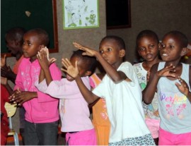 Deaf and Blind Children love the Helen O’Grady Drama Programme in Oshakati