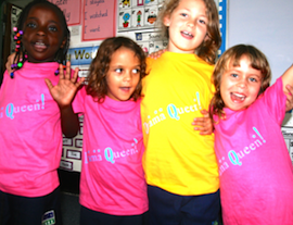 Lusaka Academy shows their new funky ‘Drama Queen’ t-shirts!